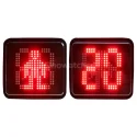 Módulo de Semáforo Peatonal+Rojo Contador Regresivo 2 Dígitos  de 200mm