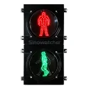 Luces peatonales estáticas rojas de 200 mm y luces peatonales dinámicas verdes