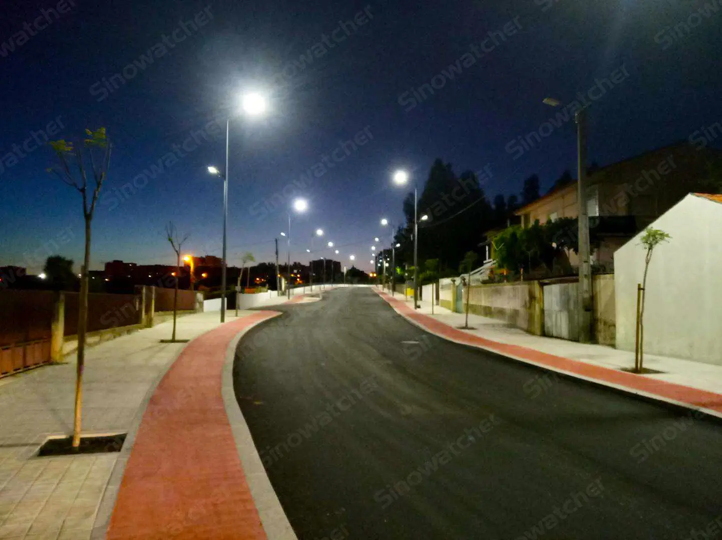 Lampadaire LED au Portugal