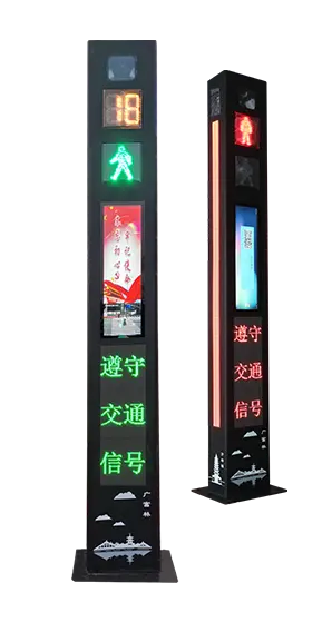 Totem de advertencia de paso de peatones Semáforo