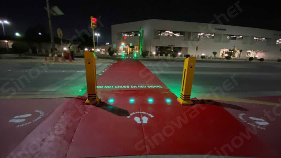 Smart Pedestrian Warning Bollards in Arab