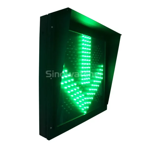 Feu de signalisation LED 600mm Croix Rouge + Flèche Verte