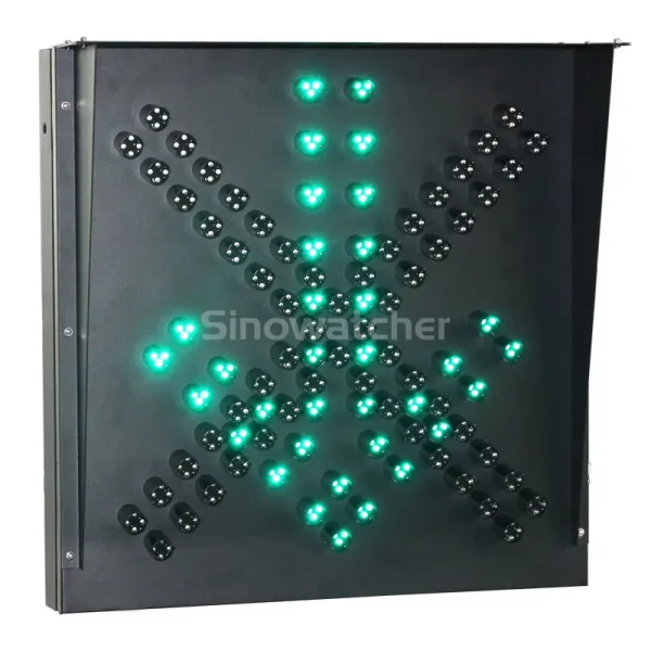 600mm Cruz Roja + Flecha Verde LED Pixel Cluster Semáforo