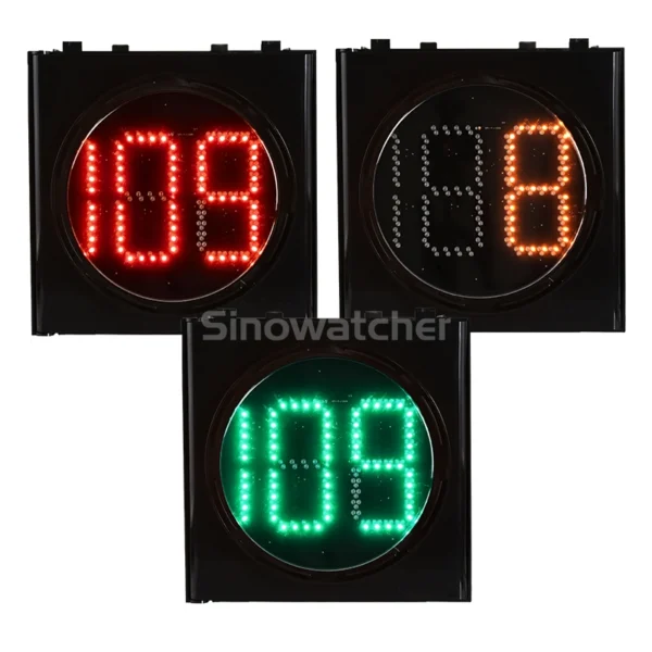 Temporizador de cuenta regresiva de semáforo de dos dígitos y medio tricolor de 300 mm 1