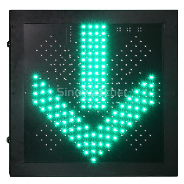 600mm-Clear-Lens-Red-Cross-+-Green-Arrow-Lane-Control-Sign-Light-1
