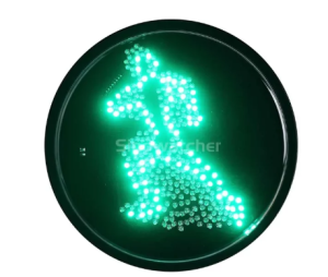 pedestrians traffic signal lights