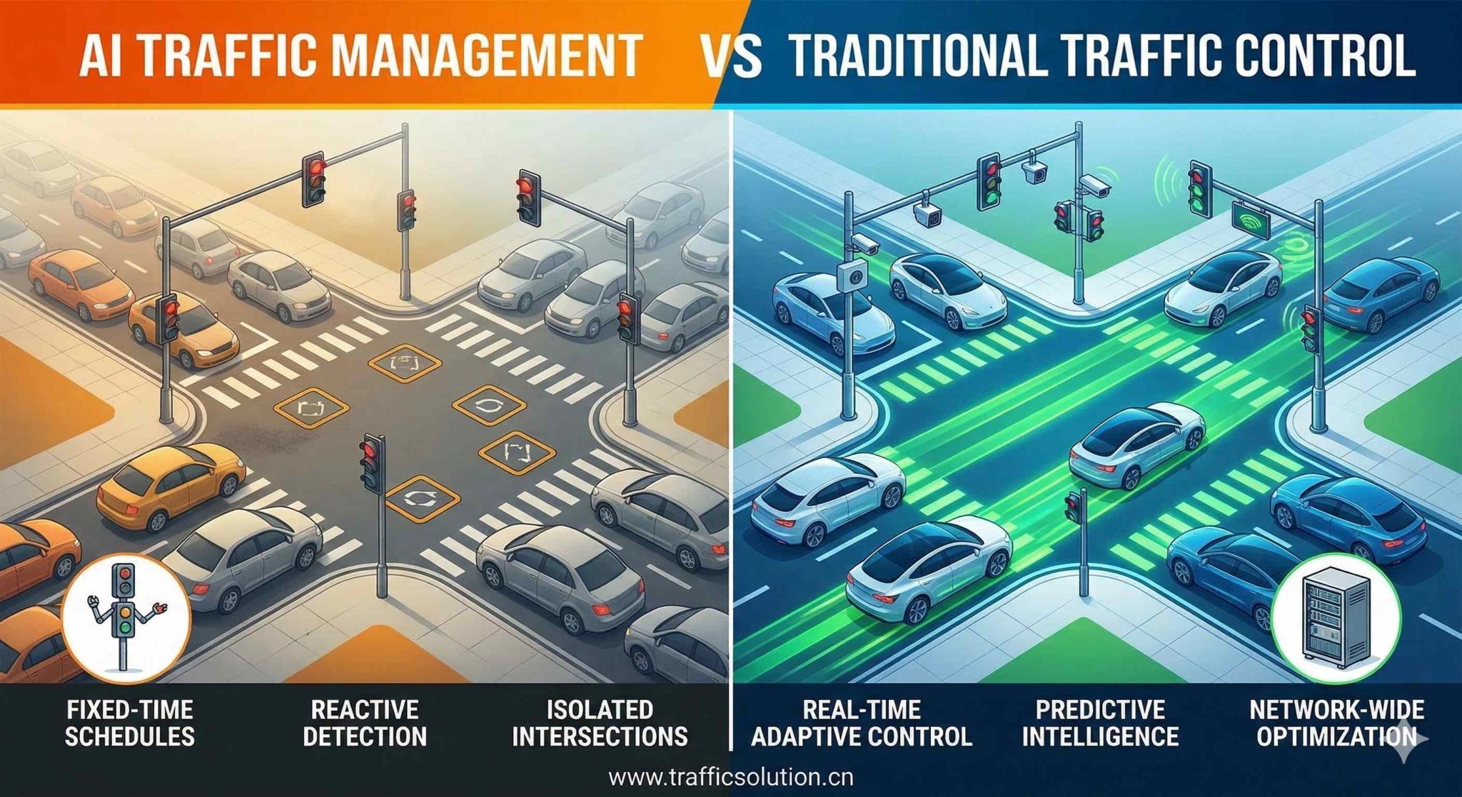 AI Traffic Management vs Traditional Traffic Control