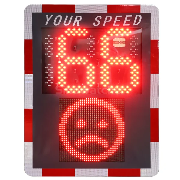 Señal de velocidad de radar con comentarios del conductor 6